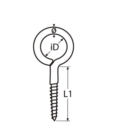 Marinetech Schroefoog 16x8 mm