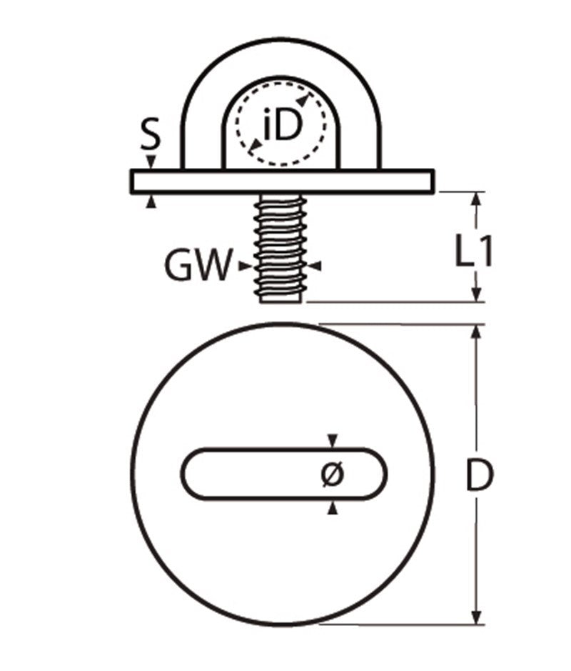 Marinetech Dekoog Rond 6mm / M8