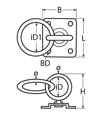 Marinetech Warteloog met Ring 8mm