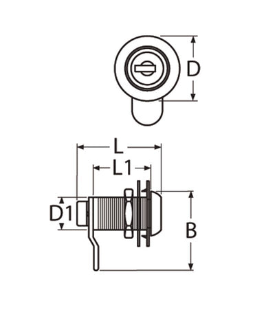 Marinetech Slot met Sleutel 40mm