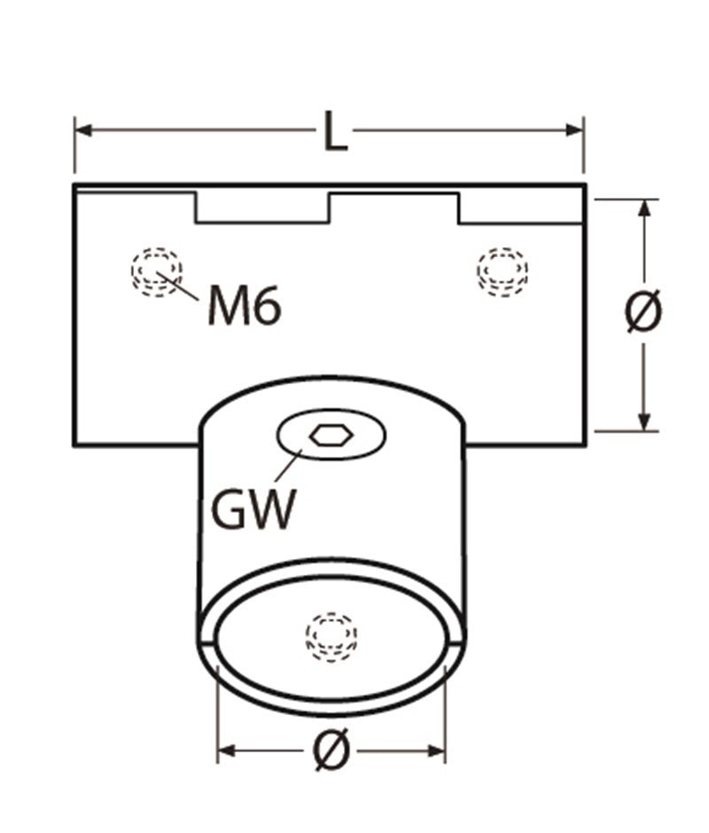 Marinetech Railing T-Connector 25mm