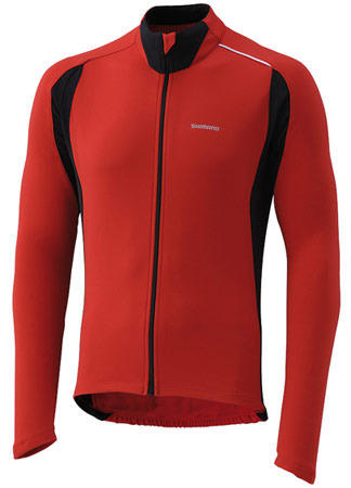 Shimano Performance Jersey fiets windjack rood met zwart en wit heren