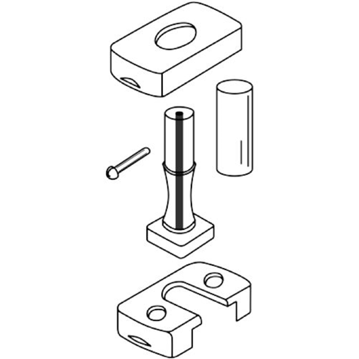 Optiparts Scharnier met Touwkern