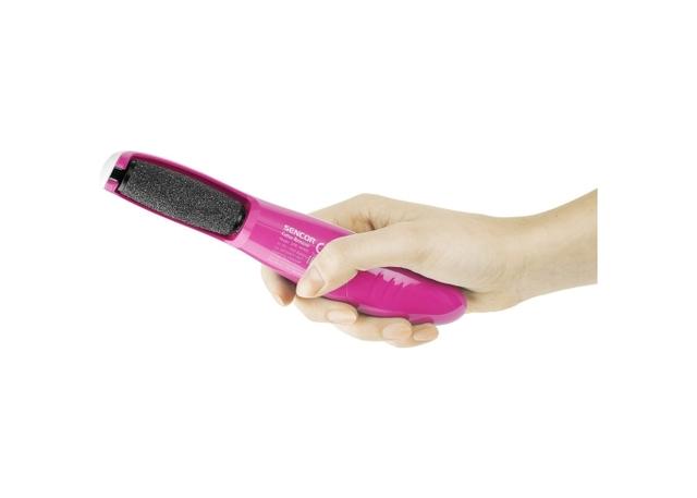 Sencor SPE41111RS elektronische voetvijl op batterijen met uitneembare scrubsteen