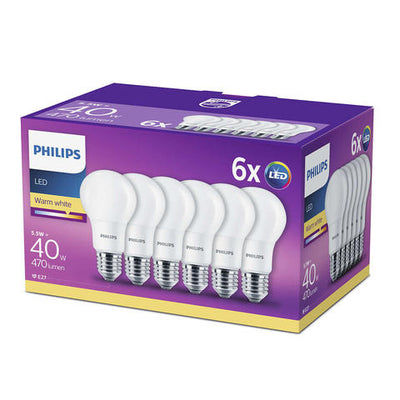 Philips E27 LED 6 stuks