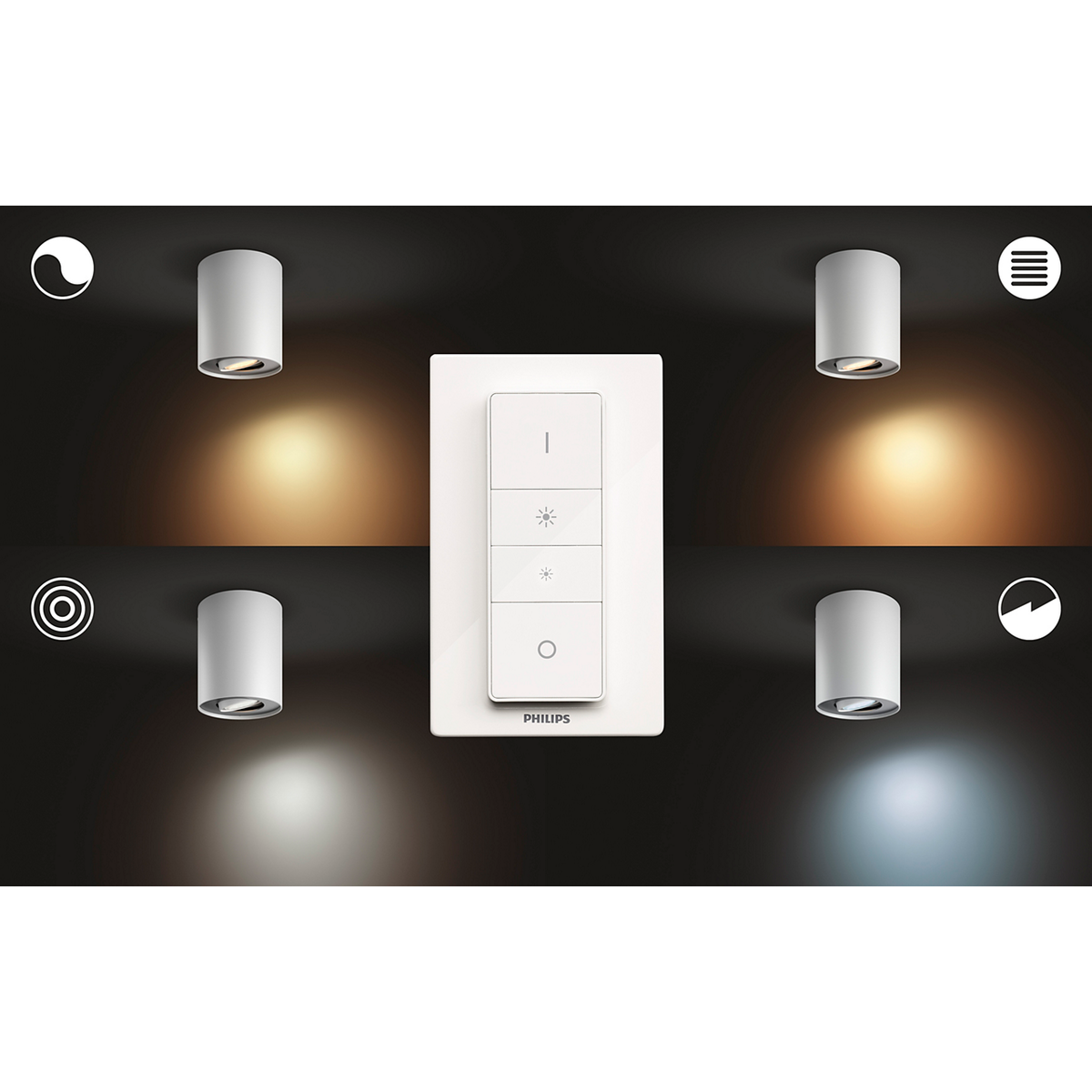 Philips PILLAR HUE single wit