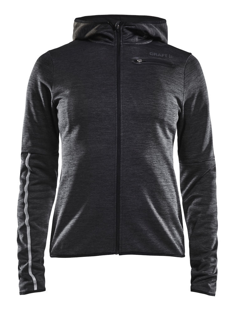 Craft Eaze Jersey Hood Jacket dames skivest grijs