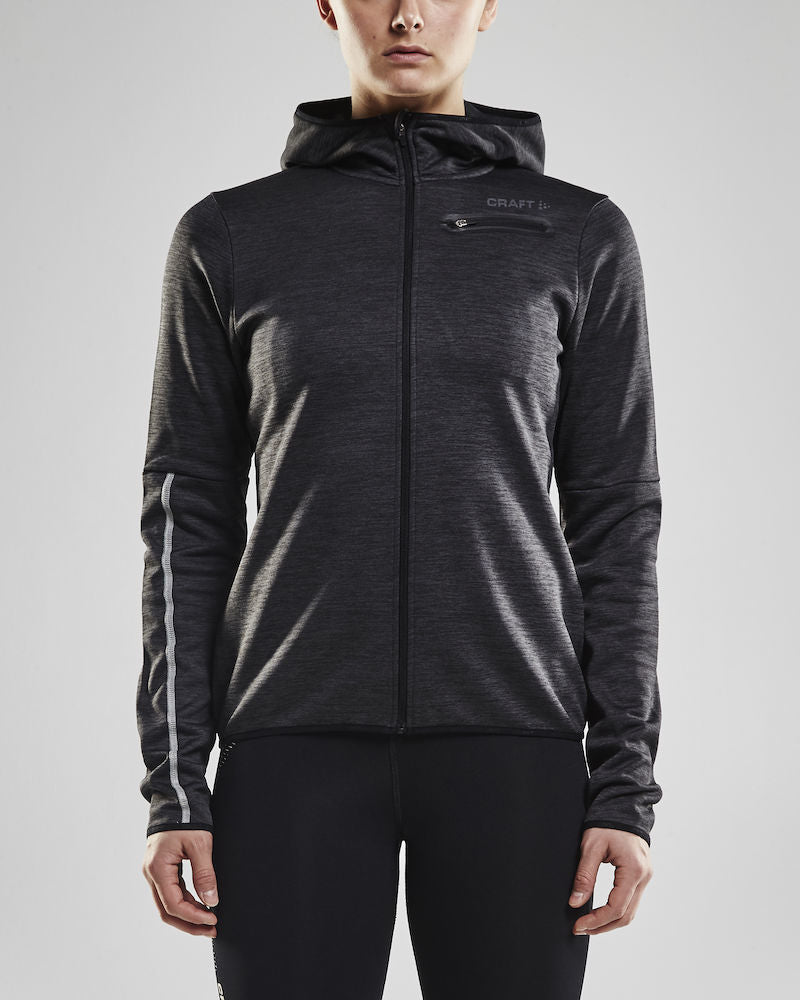 Craft Eaze Jersey Hood Jacket dames skivest grijs