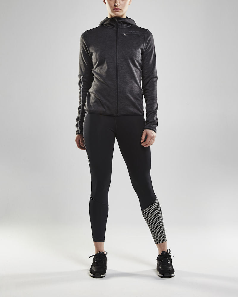 Craft Eaze Jersey Hood Jacket dames skivest grijs