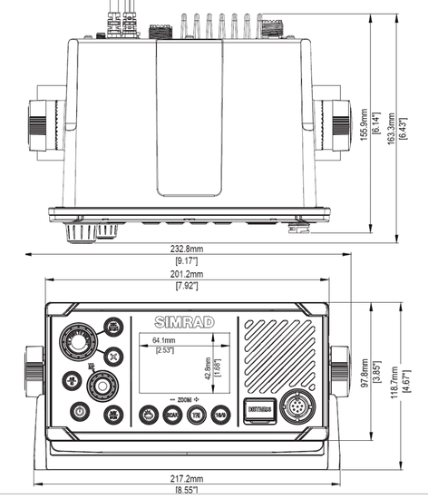 Simrad RS40 marifoon met AIS-ontvanger