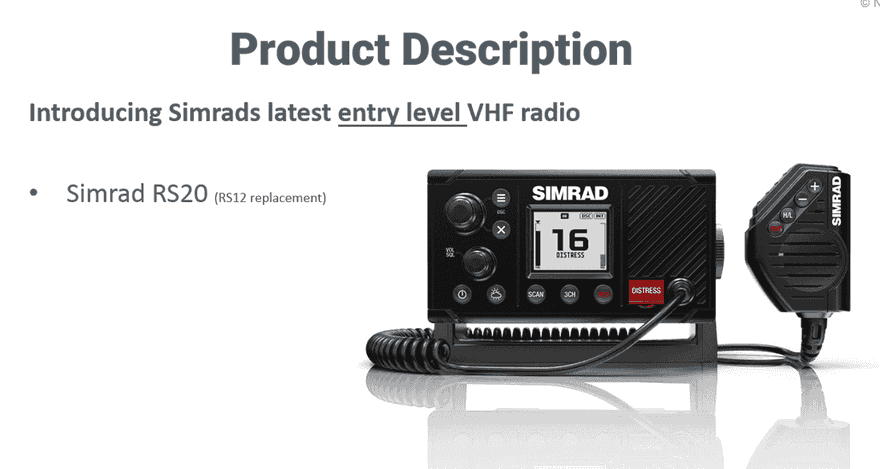 Simrad RS20S marifoon met GPS