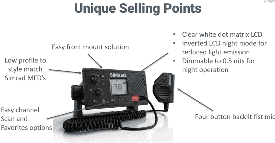 Simrad RS20S marifoon met GPS