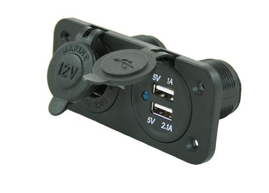 Haba USB-lader + 12 Volt