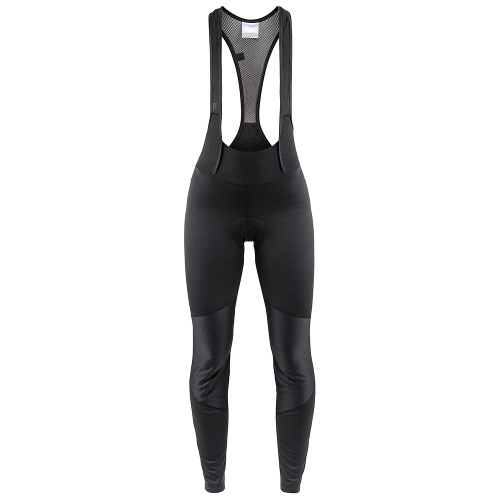 Craft Ideal Wind Bib Tights fietsbroek lang zwart dames