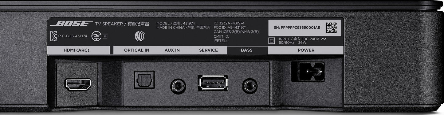 Bose TV Speaker zwart
