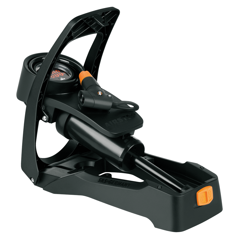 SKS Airstep Digi voetpomp met wandhouder