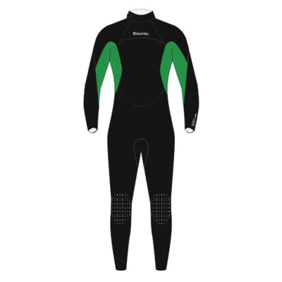 Magic Marine Rental Fullsuit 3/2mm zwart met groen