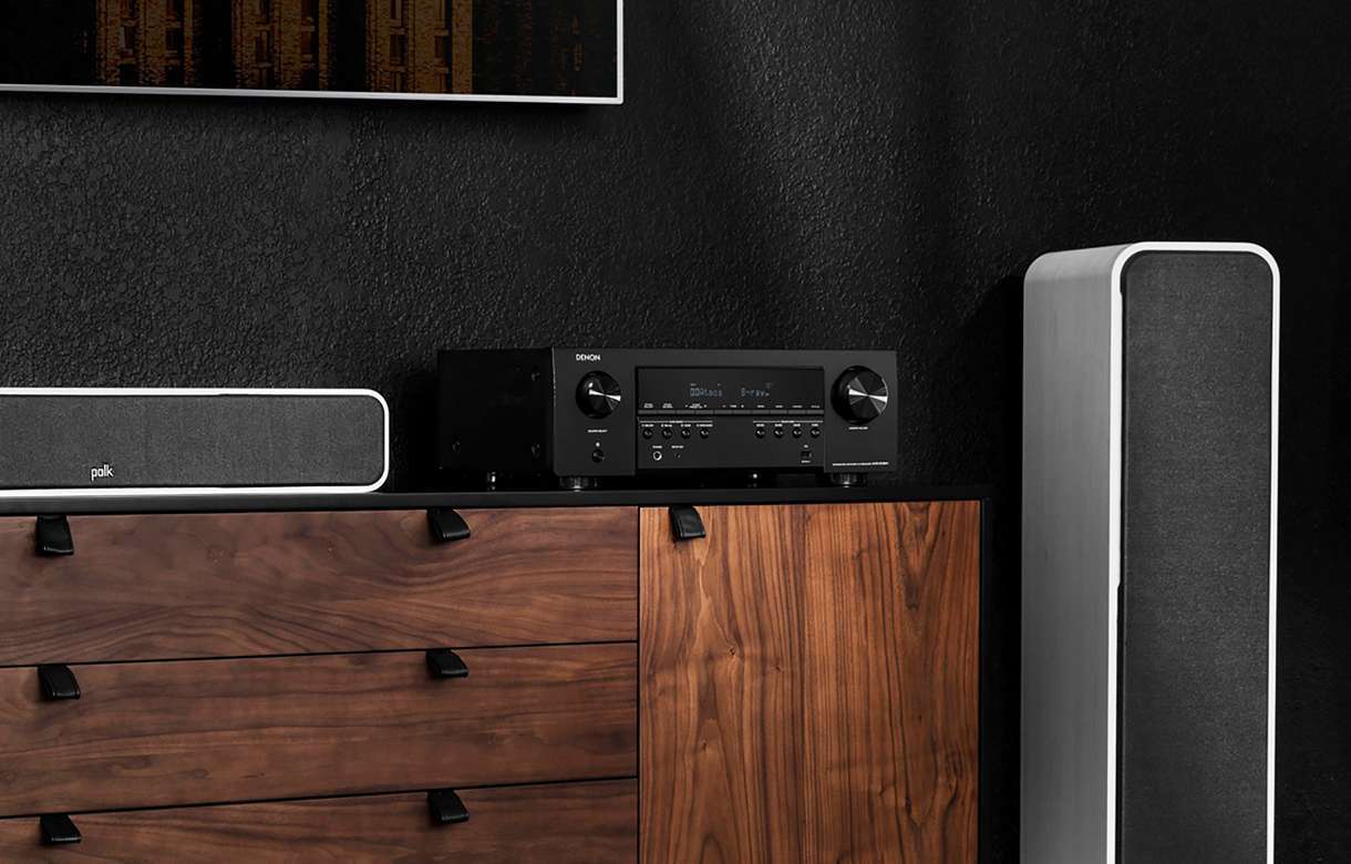 Denon AVR-S760HBKE2 Surround receiver met 3D audio, 4K en 8K HDMI, HEOS ingebouwd