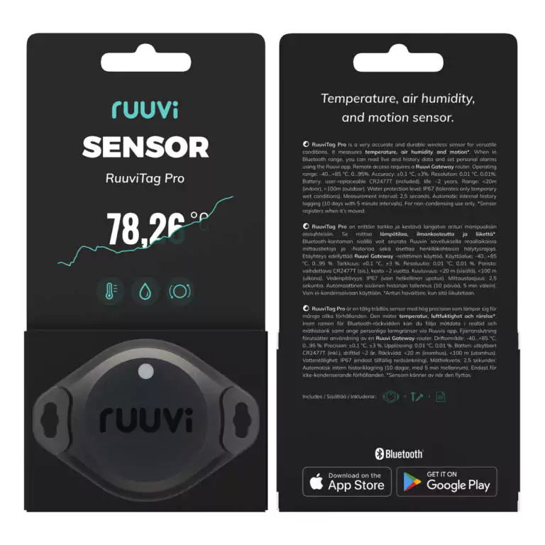 RuuviTag Pro Sensor 3in1