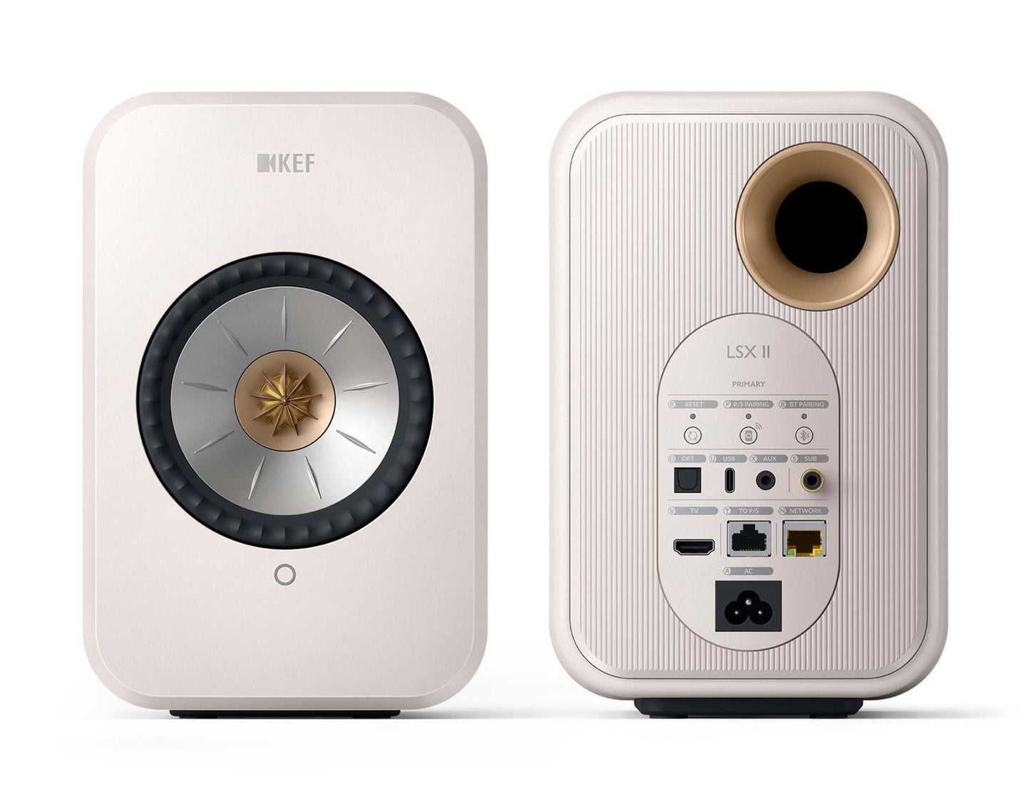 Kef LSX II set in wit