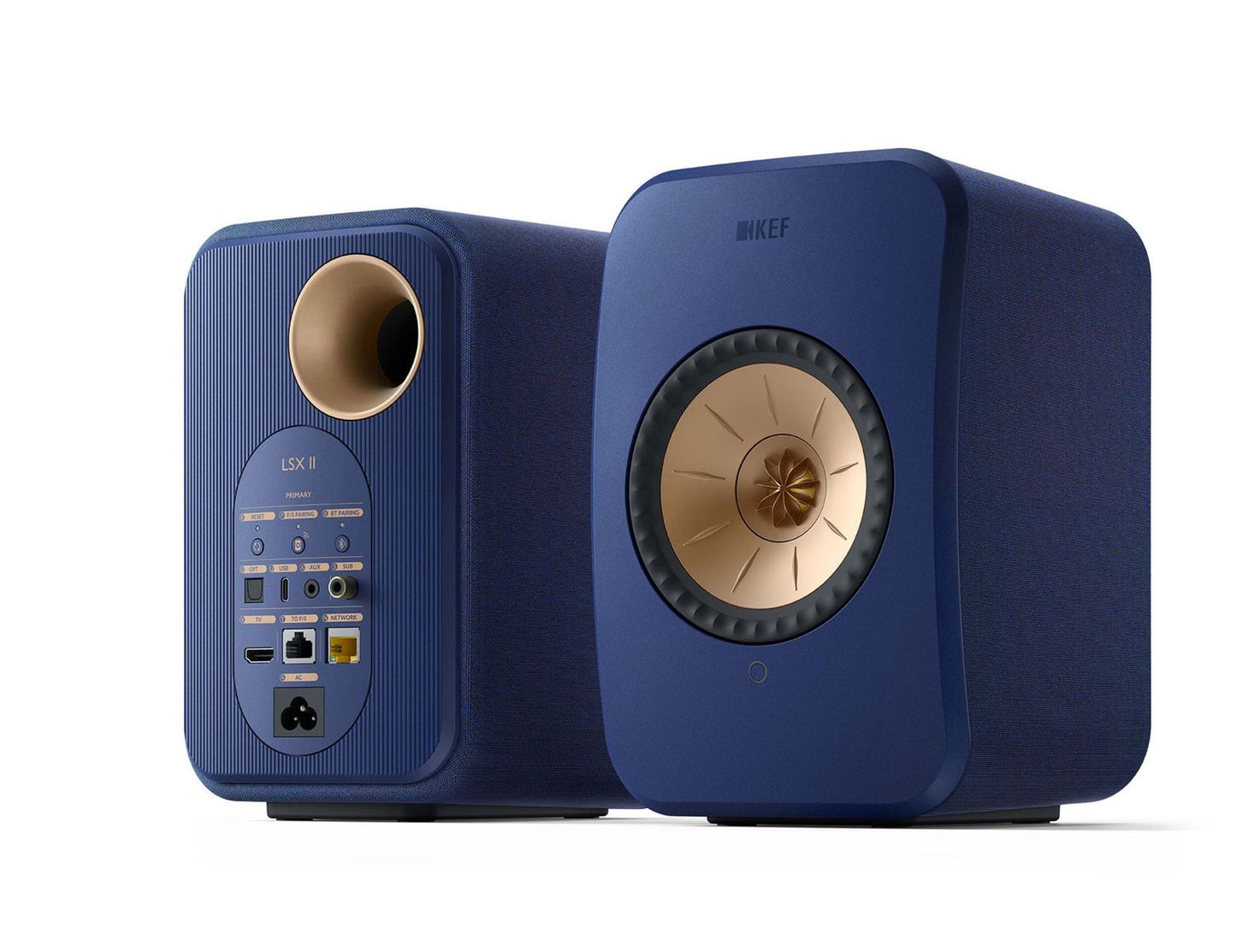 Kef LSX II set in blauw all-in-one luidsprekersysteem . Winkelexemplaar