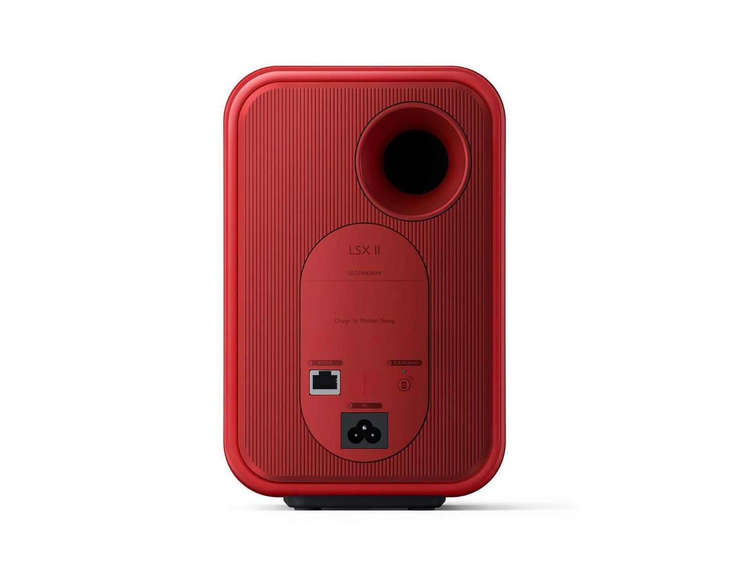 Kef LSX II set in rood all-in-one luidsprekersysteem