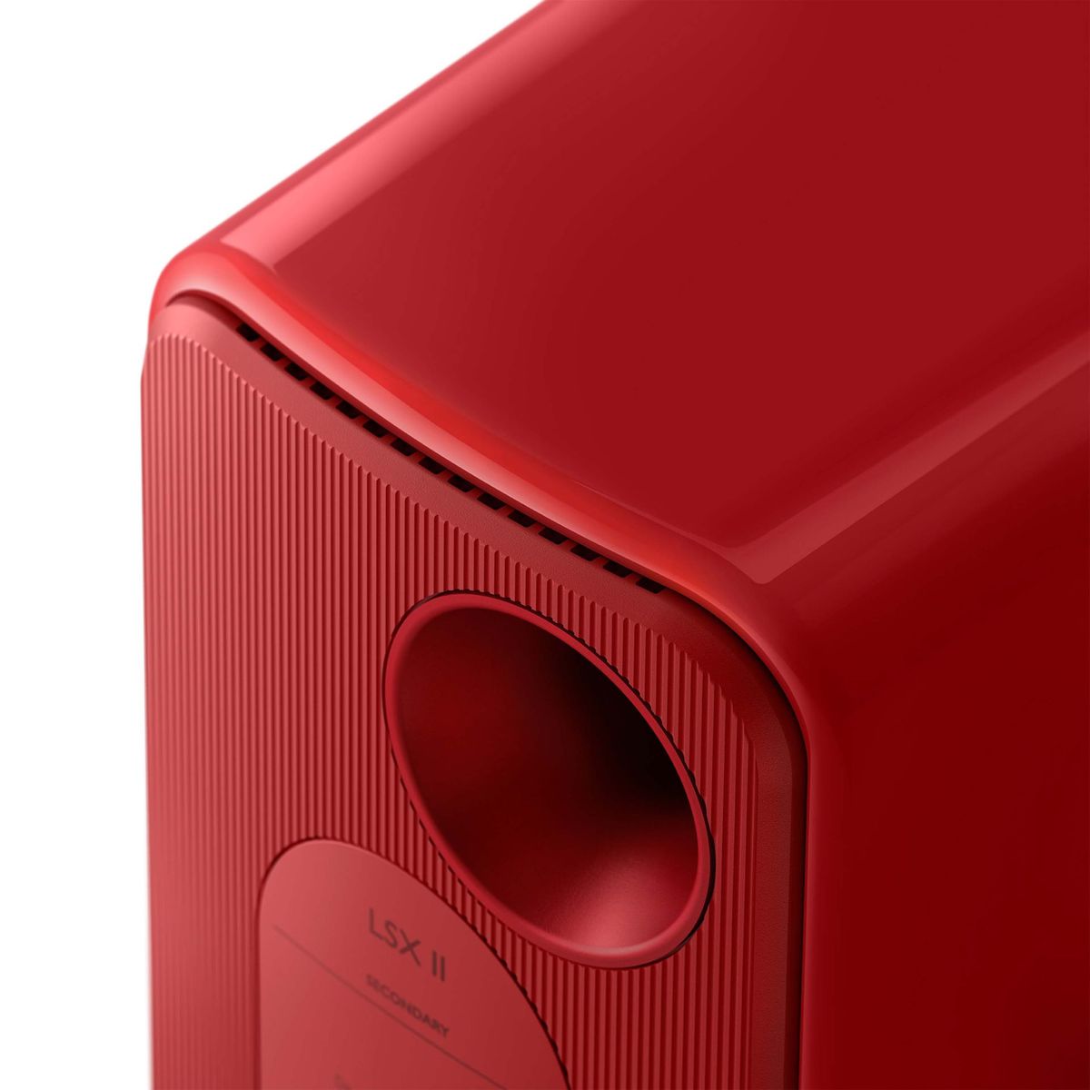 Kef LSX II set in rood all-in-one luidsprekersysteem