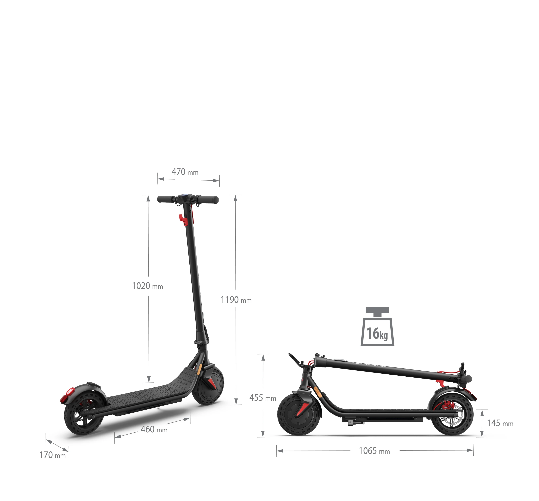 Sharp KS1AEUB E-SCOOTER elektrische step met actieradius van ca. 25 km
