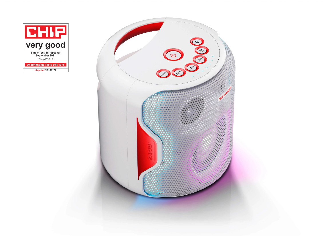 Sharp PS-919W Partyspeaker met Accu