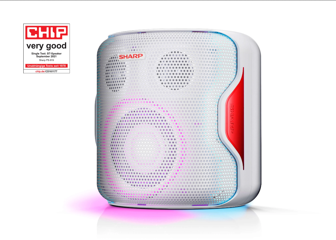 Sharp PS-919W Partyspeaker met Accu