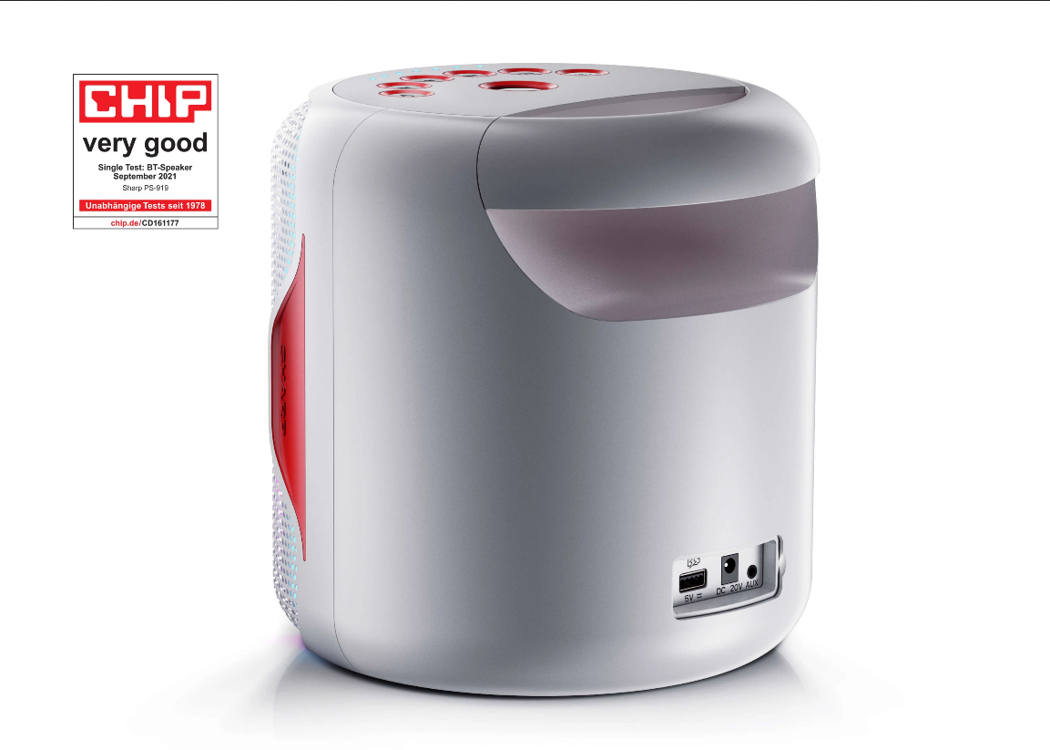 Sharp PS-919W Partyspeaker met Accu