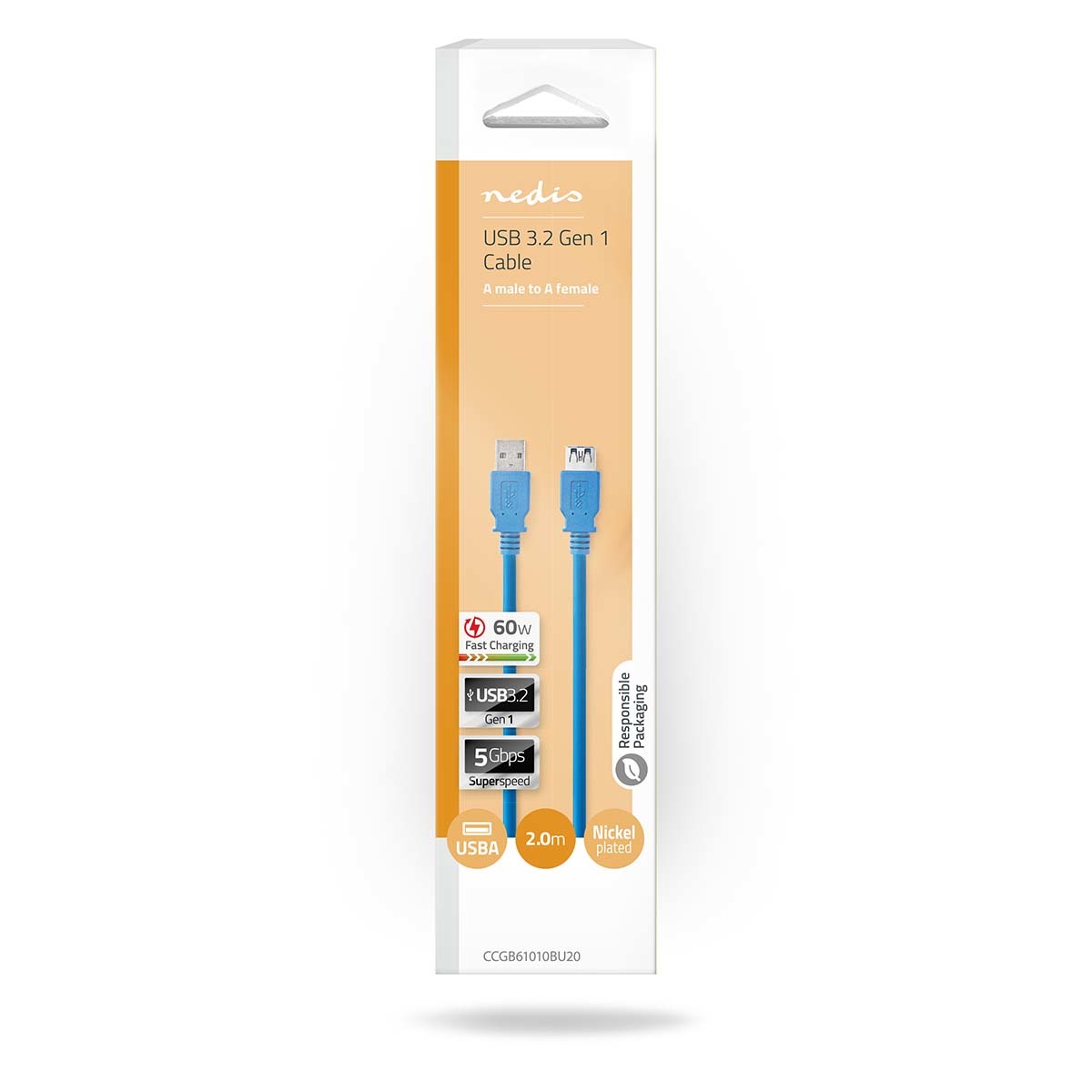 Nedis USB verlengkabel lengte 2 meter