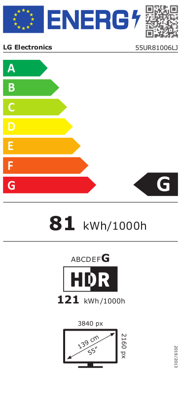 LG 55UR81006LJ Smart TV met AI Brightness Control