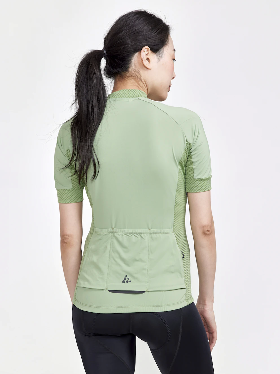 Craft ADV Endurance Jersey fietsshirt korte mouwen groen dames