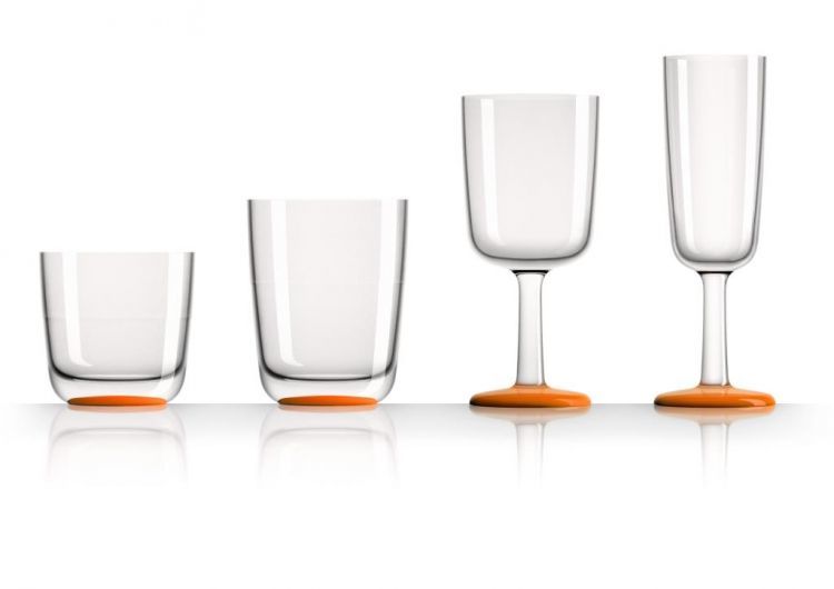 Palm Scheepsservies Marc Newson Champagneglazen set 6 stuks oranje