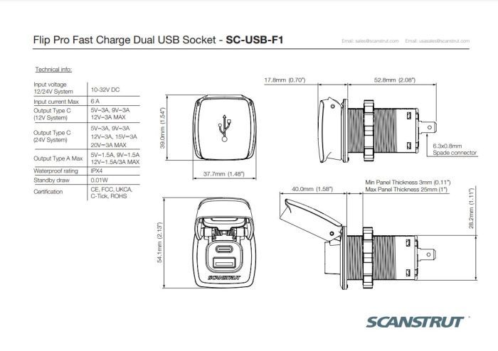 ScanStrut Flip Pro snellader IPX4