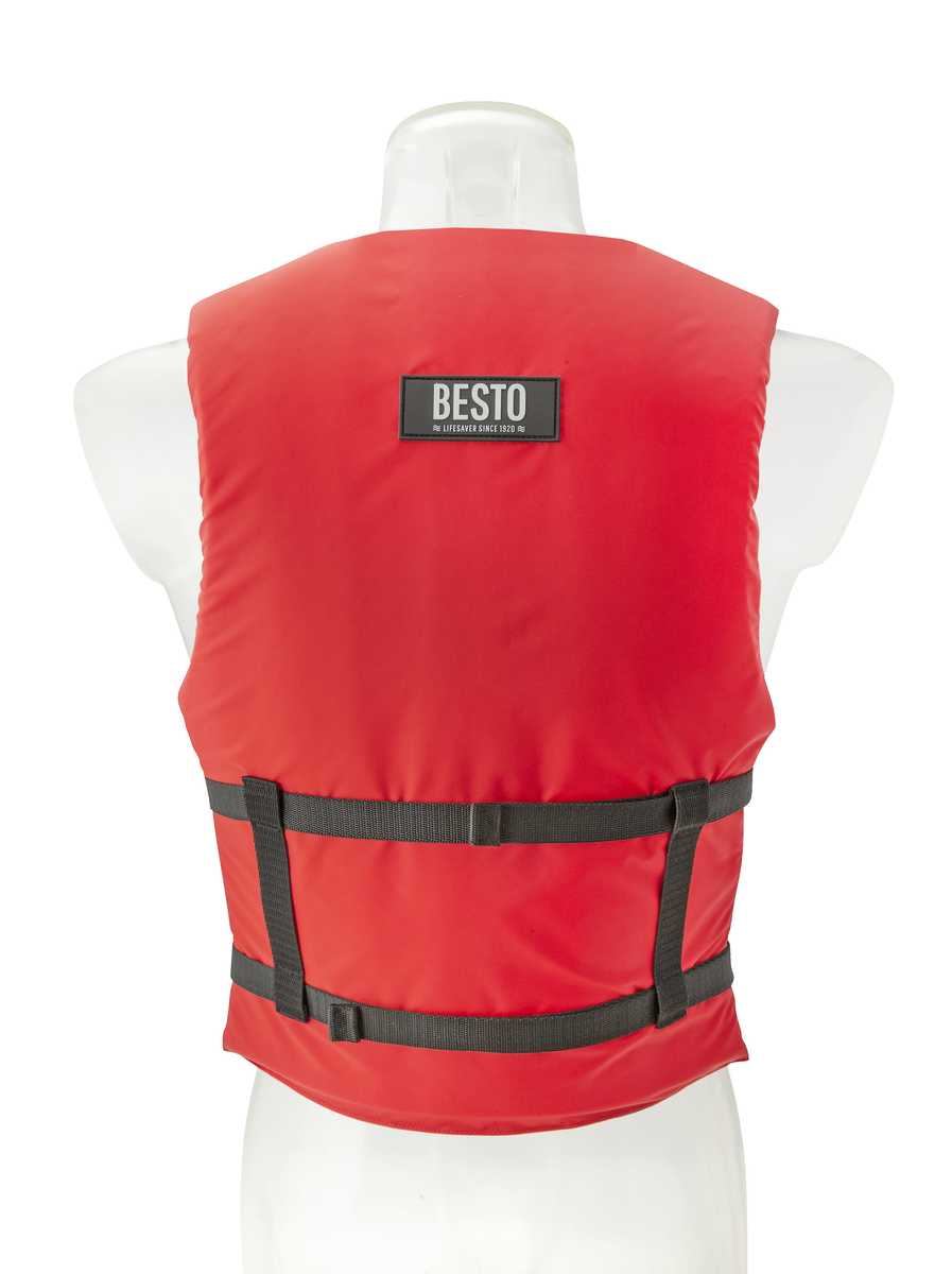 Besto Tas met 4 Allround Fit 50N zwemvesten rood/blauw