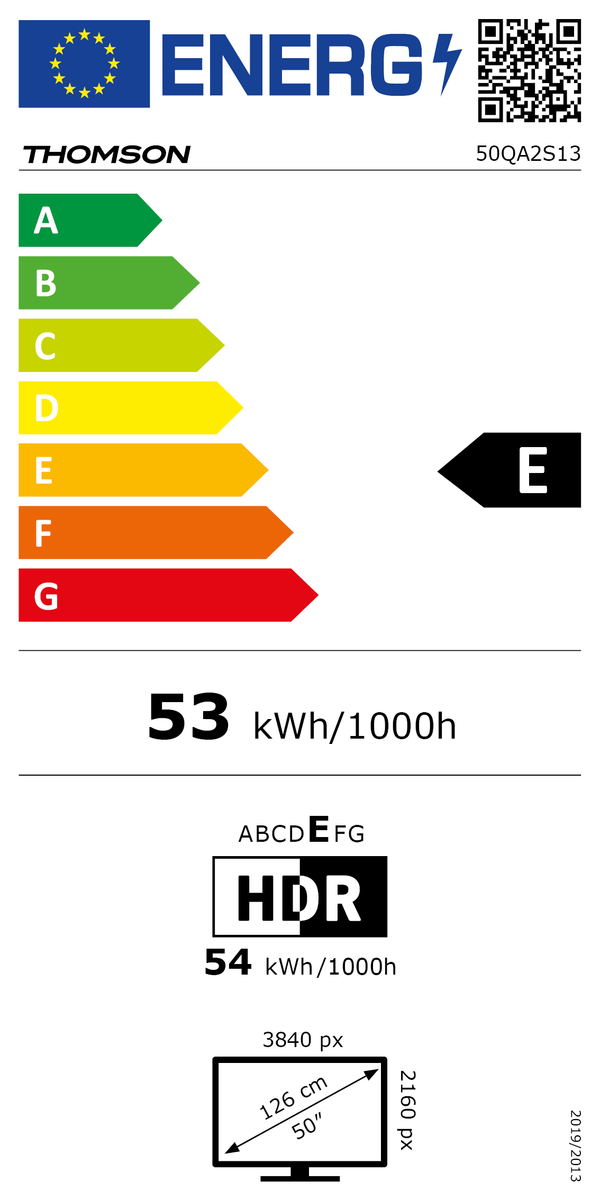 Thomson 50QA2S13 QLED Ultra HD Smart Televisie