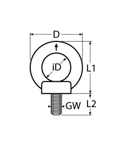 Marinetech Oogschroef Gesmeed M8