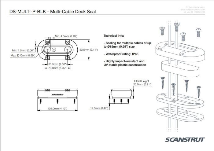 ScanStrut Dekdoorvoer tot 15 mm