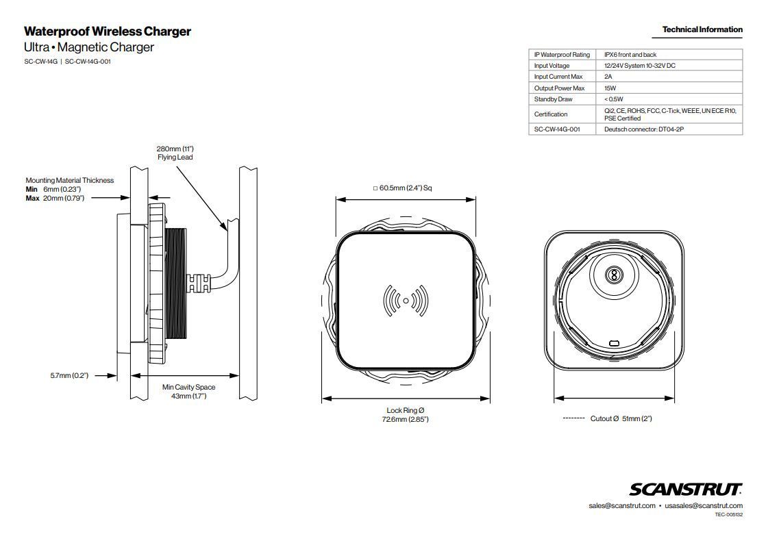ScanStrut Ultra oplader draadloos