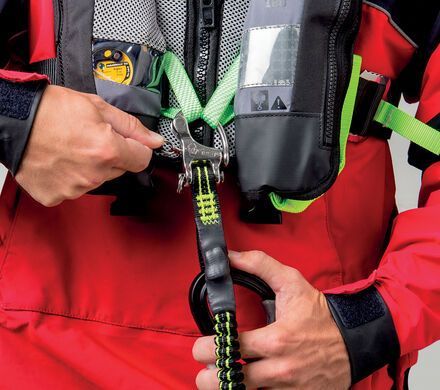 Wichard 7066 Proline'R Releasable veiligheidslijn 2 meter met 2 haken