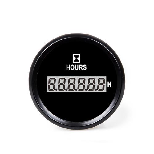 Hollex Urenteller digitaal 12/24 Volt zwart
