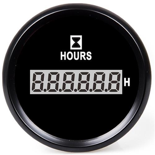 Hollex Urenteller digitaal 12/24 Volt zwart