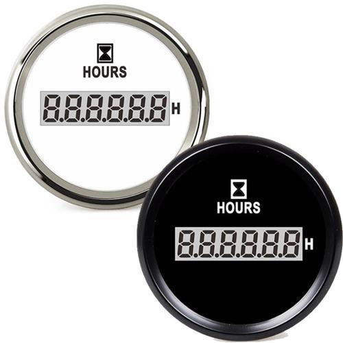 Hollex Urenteller digitaal 12/24 Volt zwart