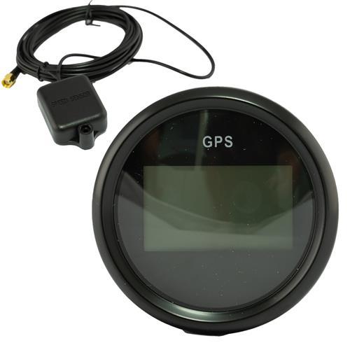 Hollex GPS Snelheidsmeter digitaal 12/24 Volt zwart