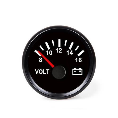 Hollex Voltmeter 12 Volt zwart