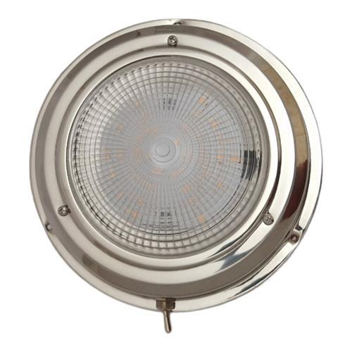 Hollex Plafonnière opbouw RVS 165 mm 12 Volt warm wit LED