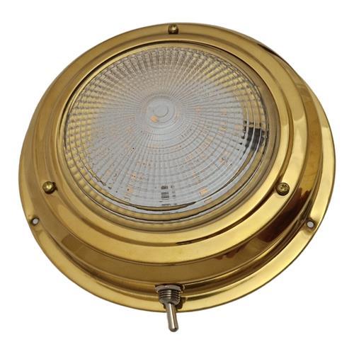 Hollex Plafonnière opbouw messing 165 mm 12 Volt warm wit LED