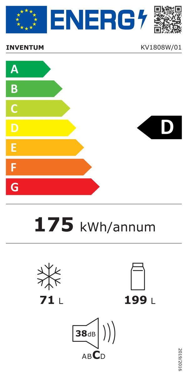 Inventum KV1808W Koelvries combinaties met No-Frost systeem